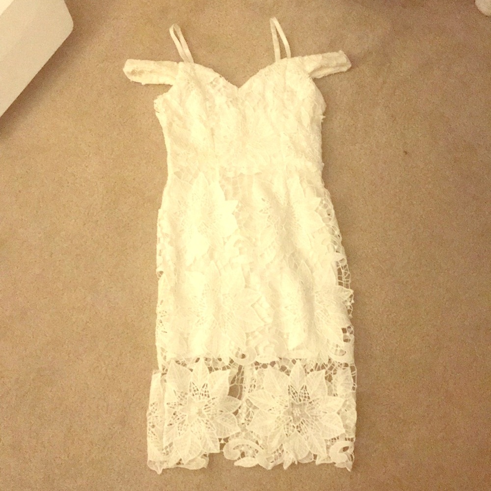 White lace dress